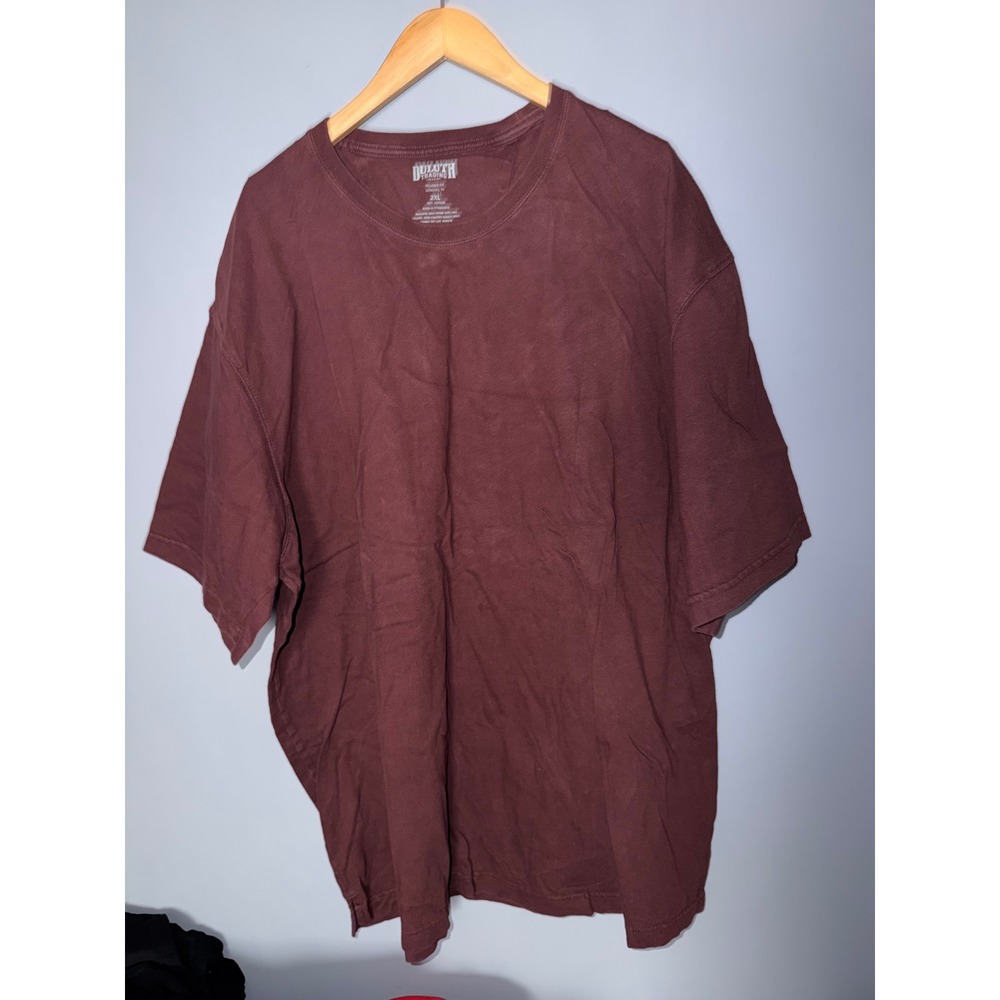 Duluth Trading Company Longtail T Shirt Burgundy Relaxed Fit 2XL Cotton